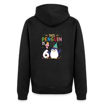 King Penguin Emperor Penguin Penguin Gift - Unisex Premium Organic Zip Hoodie - black - Back - Nico (187cm)