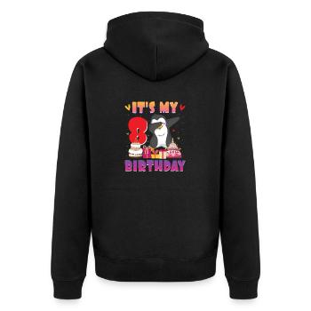 King Penguin Emperor Penguin Penguin Gift - Unisex Premium Organic Zip Hoodie - black - Back - Nico (187cm)