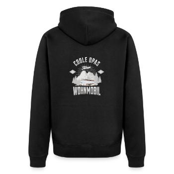 Coole Opas fahren Wohnmobil Wohnmobil - Unisex Premium Bio Zip Hoodie - Schwarz - Hinten - Nico (187cm)
