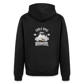 Coole Opas fahren Wohnmobil Wohnmobil - Unisex Premium Bio Zip Hoodie - Schwarz - Hinten - Nico (187cm)