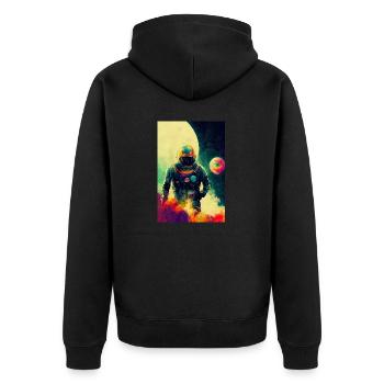 Candy-pop de style grunge astronaute - Veste à capuche bio Premium Unisexe - noir - Dos - Nico (187cm)