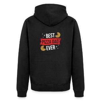 Best Pizza Dad Ever - Unisex Premium Organic Zip Hoodie - black - Back - Nico (187cm)