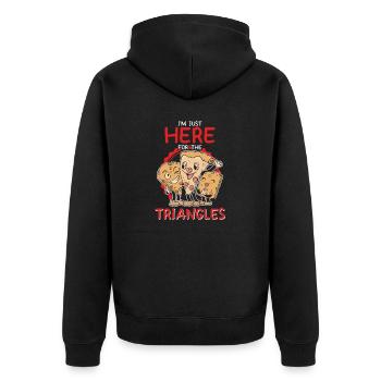 Je suis juste là pour la recette Pizza Making - Veste à capuche bio Premium Unisexe - noir - Dos - Nico (187cm)