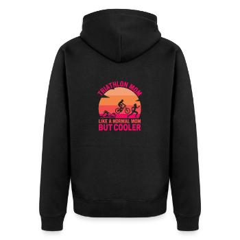 Triathlon Mom Like A Normal Mom But Cool Triathl - Unisex Premium Organic Zip Hoodie - black - Back - Nico (187cm)