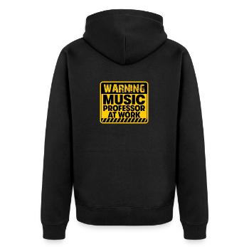 Professeur de musique au travail - Veste à capuche bio Premium Unisexe - noir - Dos - Nico (187cm)