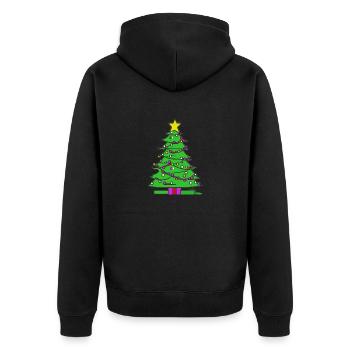 Arbre de Noël Arbre de Noël Vacances Hiver 18 - Veste à capuche bio Premium Unisexe - noir - Dos - Nico (187cm)