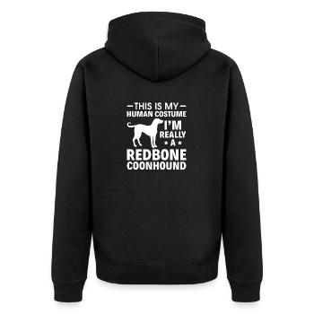 Redbone Coonhound Chien Cadeau - Veste à capuche bio Premium Unisexe - noir - Dos - Nico (187cm)