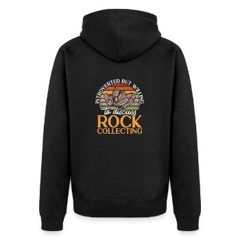 Rockhound Geology Collectionneur de pierres de collecte de roches - Veste à capuche bio Premium Unisexe - noir - Dos - Nico (187cm)