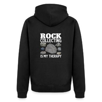 Rockhound Geology Collectionneur de pierres de collecte de roches - Veste à capuche bio Premium Unisexe - noir - Dos - Nico (187cm)