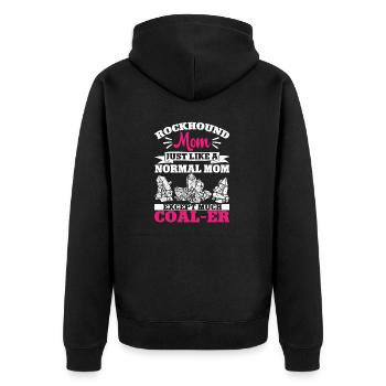Rockhound Geology Rock Collecting Stone Collectors - Unisex Premium Organic Zip Hoodie - black - Back - Nico (187cm)