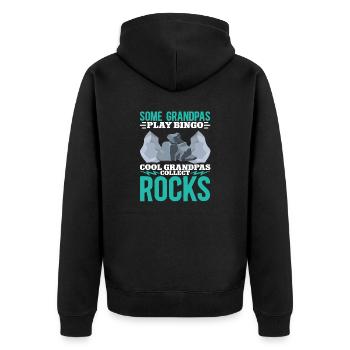 Rockhound Geology Collectionneur de pierres de collecte de roches - Veste à capuche bio Premium Unisexe - noir - Dos - Nico (187cm)