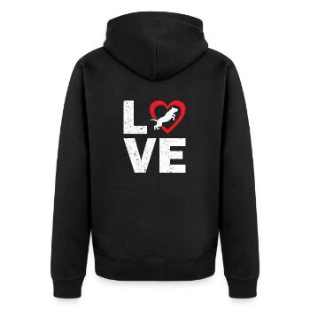 American Staffordshire Bull Terrier Staffy Dog - Unisex Premium Organic Zip Hoodie - black - Back - Nico (187cm)
