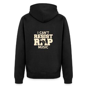 Je ne peux pas résister à RAP Music Retro Cool Rap Lover - Veste à capuche bio Premium Unisexe - noir - Dos - Nico (187cm)