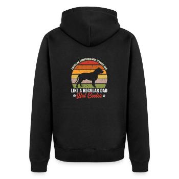 American Staffordshire Bull Terrier Staffy Dog - Unisex Premium Organic Zip Hoodie - black - Back - Nico (187cm)