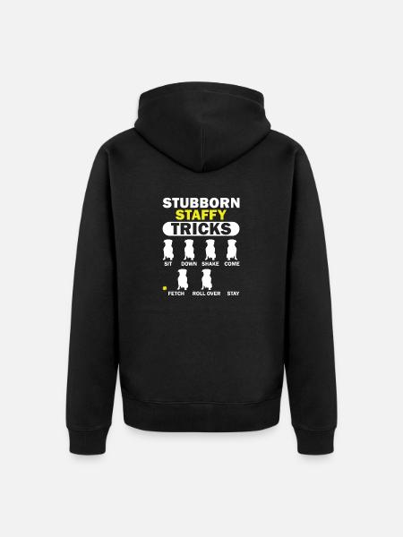 American Staffordshire Bull Terrier Staffy Hund - Premium økologisk unisex-hættejakke - sort