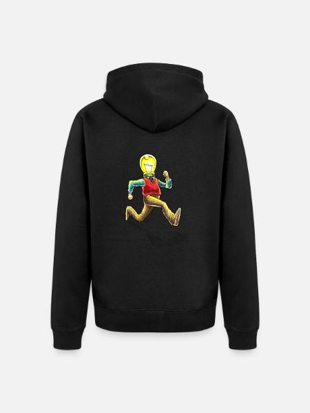 BULB MAN - Unisex Premium Organic Zip Hoodie - black