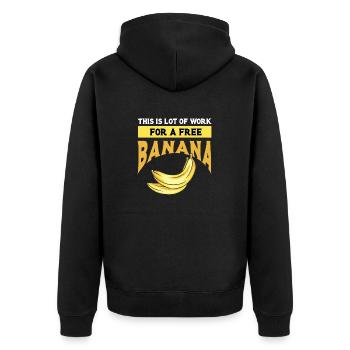 Lustiges Marathon Läufer Cross Country Marathoner - Unisex Premium Bio Zip Hoodie - Schwarz - Hinten - Nico (187cm)
