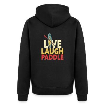 SUP Paddle Board Paddleboarding - Unisex Premium Bio Zip Hoodie - Schwarz - Hinten - Nico (187cm)