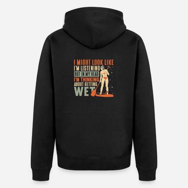 SUP Paddle Board Paddleboard - Veste à capuche bio Premium Unisexe - noir