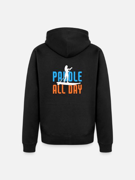SUP Paddle Board Paddleboarding - Unisex Premium Organic Zip Hoodie - black