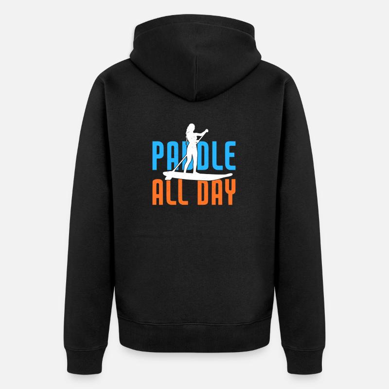 SUP Paddle Board Paddleboarding - Unisex Premium Bio Zip Hoodie - Schwarz