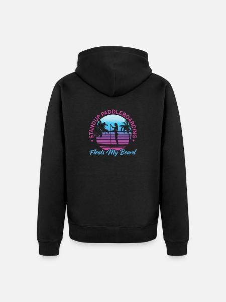 SUP Paddle Board Paddleboarding - Unisex Premium Organic Zip Hoodie - black