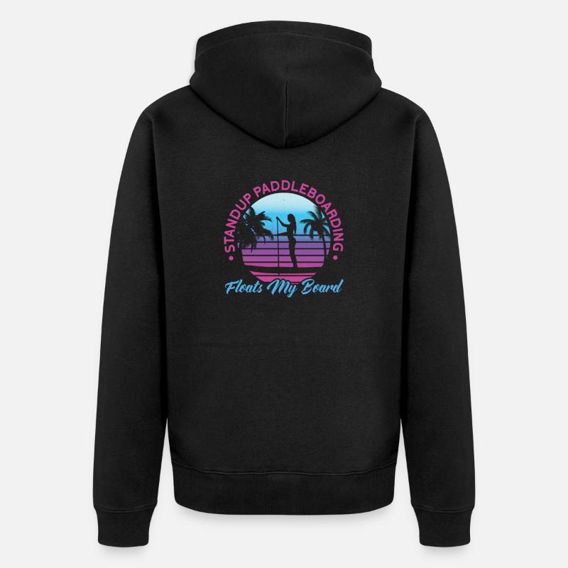 SUP Paddle Board Paddleboarding - Unisex Premium Bio Zip Hoodie - Schwarz