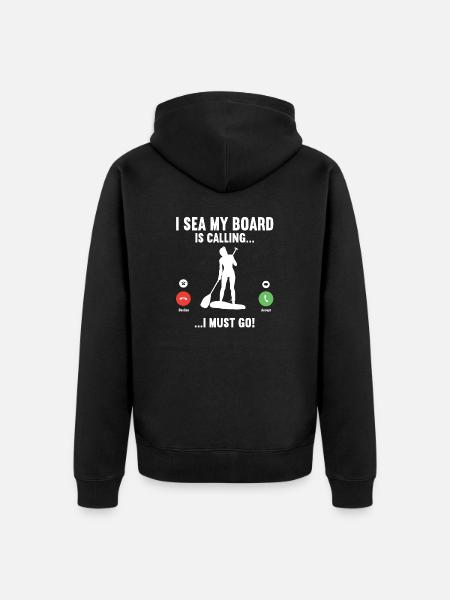 SUP Paddle Board Paddleboarding - Unisex Premium Organic Zip Hoodie - black