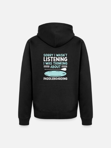 SUP Paddle Board Paddleboarding - Unisex Premium Bio Zip Hoodie - Schwarz