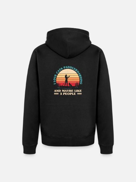 SUP Paddle Board Paddleboarding - Unisex Premium Bio Zip Hoodie - Schwarz