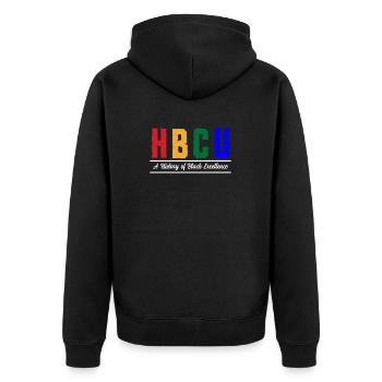 Hbcu Clothing Historic Black College - Unisex Premium Organic Zip Hoodie - black - Back - Nico (187cm)