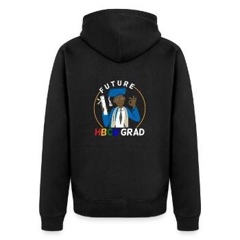 Hbcu Clothing Historic Black College - Unisex Premium Organic Zip Hoodie - black - Back - Nico (187cm)