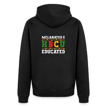 Hbcu Clothing Historic Black College - Unisex Premium Organic Zip Hoodie - black - Back - Nico (187cm)