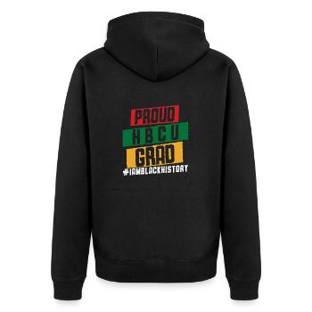 Hbcu Clothing Historic Black College - Unisex Premium Organic Zip Hoodie - black - Back - Nico (187cm)
