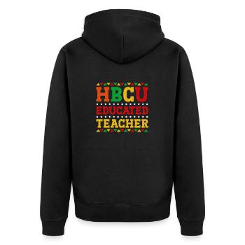 Hbcu Clothing Historic Black College - Unisex Premium Organic Zip Hoodie - black - Back - Nico (187cm)