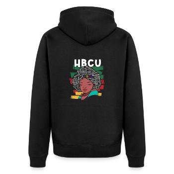 Hbcu Clothing Historic Black College - Unisex Premium Organic Zip Hoodie - black - Back - Nico (187cm)