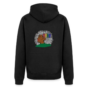 Hbcu Clothing Historic Black College - Unisex Premium Organic Zip Hoodie - black - Back - Nico (187cm)