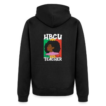 Hbcu Clothing Historic Black College - Unisex Premium Organic Zip Hoodie - black - Back - Nico (187cm)