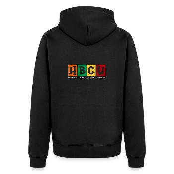 Hbcu Clothing Historic Black College - Unisex Premium Organic Zip Hoodie - black - Back - Nico (187cm)