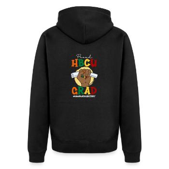 Hbcu Clothing Historic Black College - Unisex Premium Organic Zip Hoodie - black - Back - Nico (187cm)