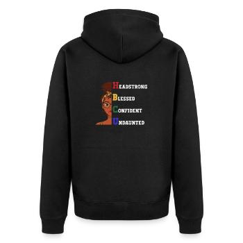 Hbcu Clothing Historic Black College - Unisex Premium Organic Zip Hoodie - black - Back - Nico (187cm)