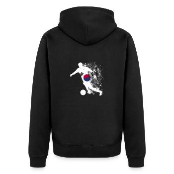 Coupe du monde de l’équipe nationale de Corée du Sud - Veste à capuche bio Premium Unisexe - noir - Dos - Nico (187cm)