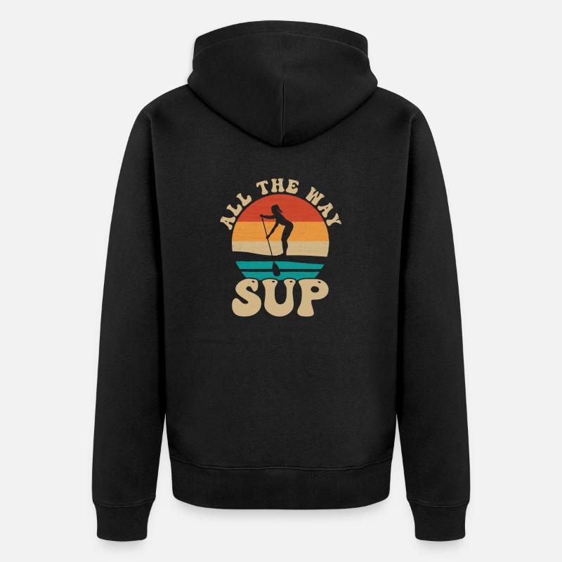 SUP Paddle Board Paddleboard - Veste à capuche bio Premium Unisexe - noir