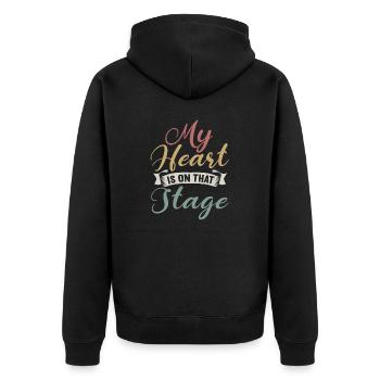 Schauspielerin Drama Broadway Musical Theater - Unisex Premium Bio Zip Hoodie - Schwarz - Hinten - Nico (187cm)