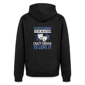 Schauspielerin Drama Broadway Musical Theater - Unisex Premium Bio Zip Hoodie - Schwarz - Hinten - Nico (187cm)