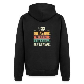 Schauspielerin Drama Broadway Musical Theater - Unisex Premium Bio Zip Hoodie - Schwarz - Hinten - Nico (187cm)