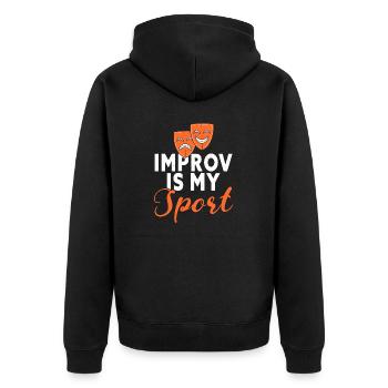Schauspielerin Drama Broadway Musical Theater - Unisex Premium Bio Zip Hoodie - Schwarz - Hinten - Nico (187cm)