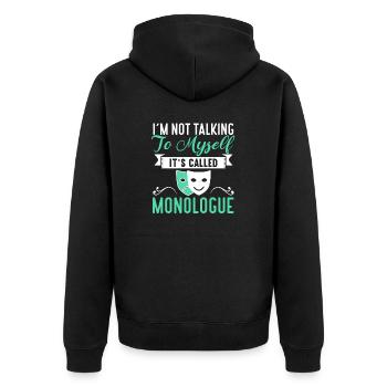 Schauspielerin Drama Broadway Musical Theater - Unisex Premium Bio Zip Hoodie - Schwarz - Hinten - Nico (187cm)