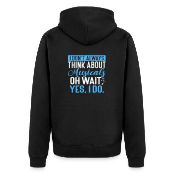 Schauspielerin Drama Broadway Musical Theater - Unisex Premium Bio Zip Hoodie - Schwarz - Hinten - Nico (187cm)