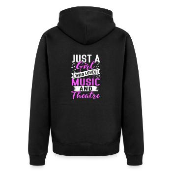 Schauspielerin Drama Broadway Musical Theater - Unisex Premium Bio Zip Hoodie - Schwarz - Hinten - Nico (187cm)